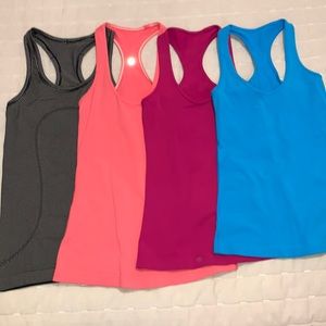 Lululemon set of 4 racerback tank tops